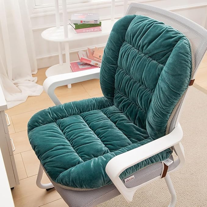 Desk Chair Cushion - Soft Seat Cushion with Removable Cover, Back Support, Rocking, 90x50cm