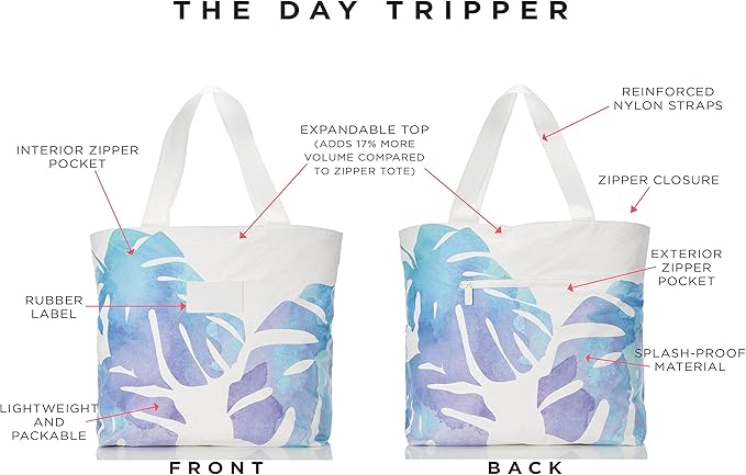 ALOHA Collection Day Tripper Tote | Lightweight, Packable, and Splash-Proof Beach Tote Bag | Easy to Clean