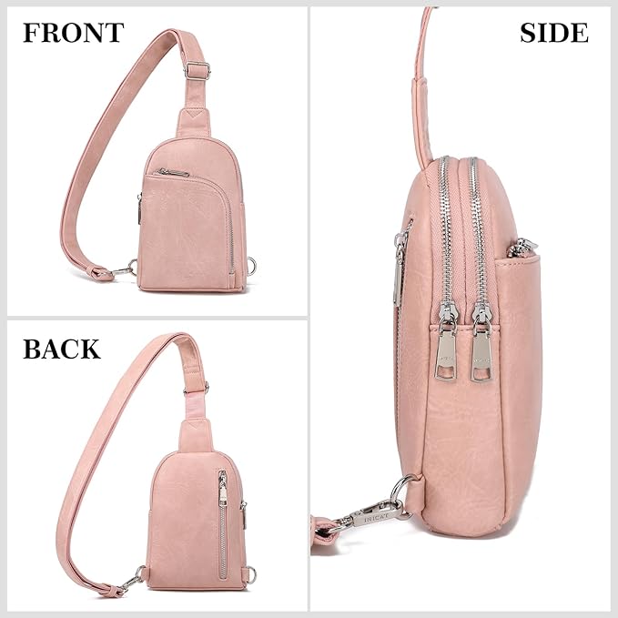 Haytijoe RFID Anti-Theft Sling Bag for Women, Small Crossbody Travel Purse with Locking Zippers, Lightweight Everyday Bag