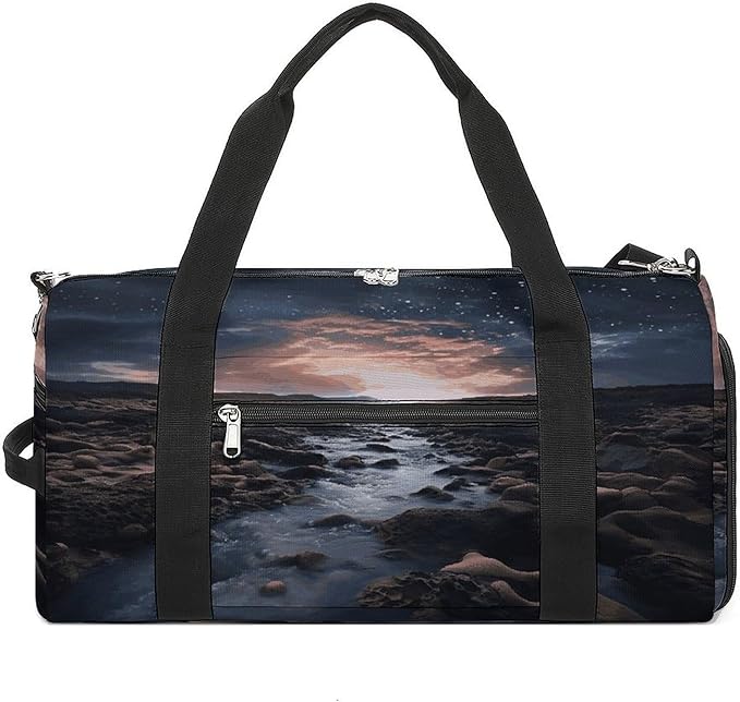 Subtle Atmosphere Gym Bag Lightweight ，Travel Duffle Bag with Shoe Compartment，Gym Bag for Women for Overnight, Weekend, Yoga, Gym, Business Trips, Sport And Hospital.