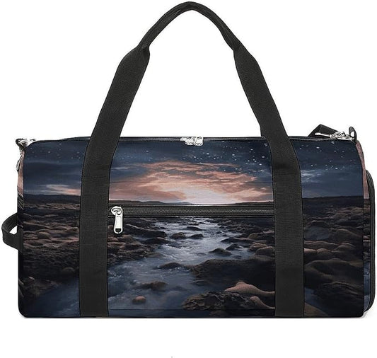 Subtle Atmosphere Gym Bag Lightweight ，Travel Duffle Bag with Shoe Compartment，Gym Bag for Women for Overnight, Weekend, Yoga, Gym, Business Trips, Sport And Hospital.