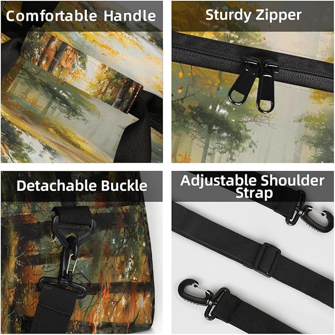 Travel Duffle Bag for travel duffle bag sports Girls Boys Kids Autumn Fall Tree Lightweight Overnight Sleepover Weekender Bags Small Dance Gym Sport Bag Teens Carry-On Size Workout Bag