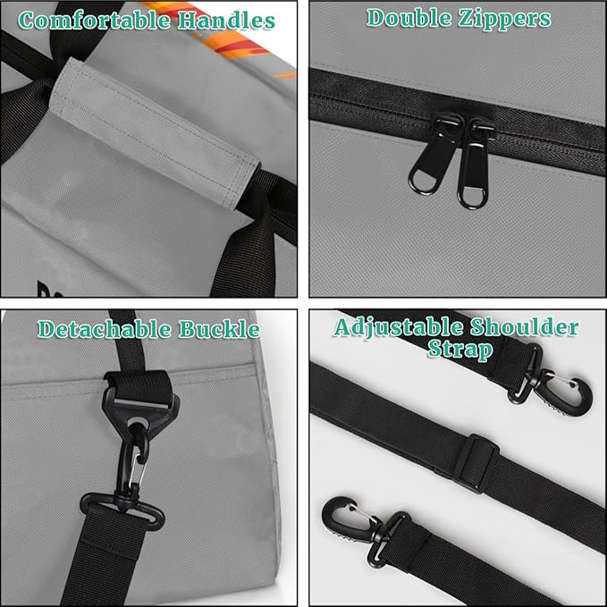 Custom Name Sports Bag for Kids Boys, Personalized Gym Duffel Fitness Travel Weekender Tote Carry-On Training Perform Bag,Gray,Sports American Football