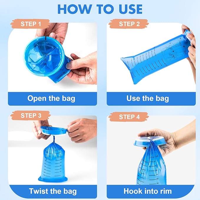 45 Pack Throw Up Bags Disposable, Portable Emesis Vomit Bags Disposable, 1000ml Barf Puke Nausea Bag, for Motion Sickness Aircraft Car Travel Adults