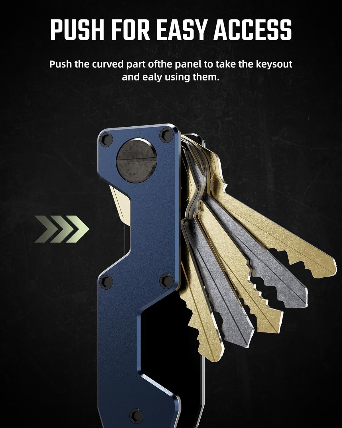 Key Organizer Compact Key Holder Metal Key Chain Minimalist key case key holder for keychain Secures 1-5 Keys