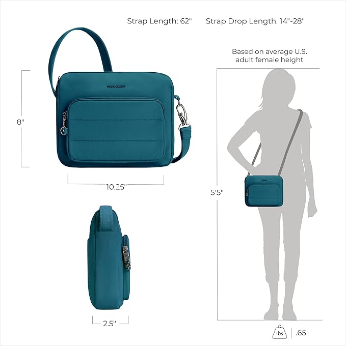 Travelon Unisex Adult Travelon Anti-theft Roam East/West Crossbody