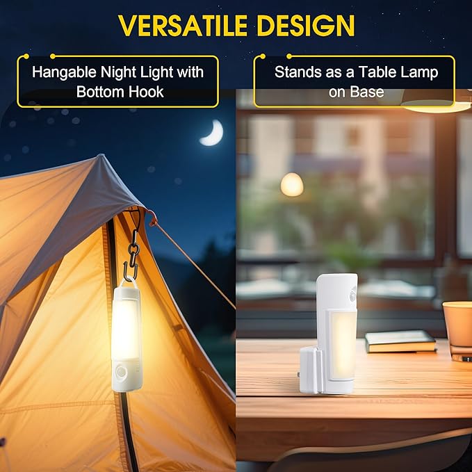 Enhon 2 Pack 4 in 1 Emergency Lights for Home Power Failure, Rechargeable LED Flashlight Plug in Wall, Automatic Turn On Power Outage Night Light with Motion Sensor for Hurricane Preparedness Items