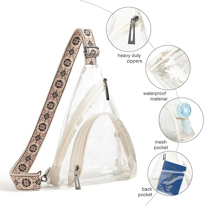 7L Sling Bag For Women Men Backpack Fanny Pack Crossbody Chest Travel Shoulder Belt Bags Purse Handbag PU Leather