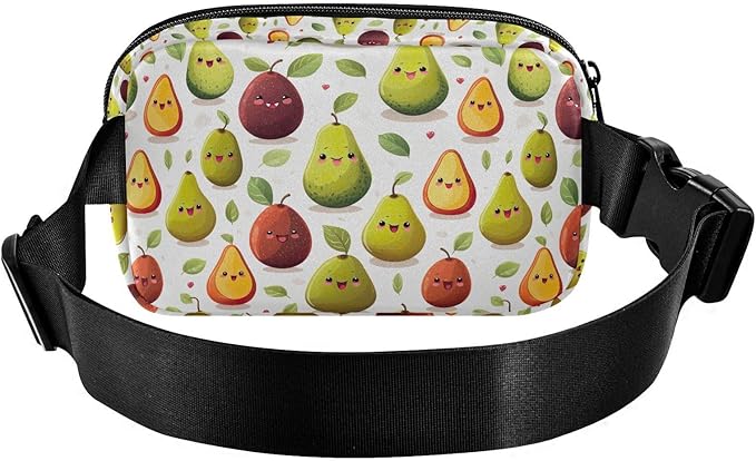 Cute Avocados Fanny Pack for Women Men Water Resistant Fashion Waist Packs with Adjustable Strap Belt Bag for Travel Workout Jogging Hiking 21219737