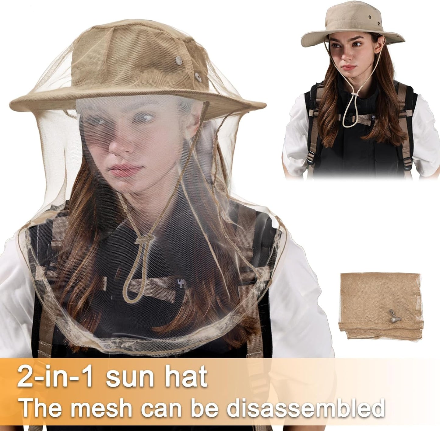 Sun Hats for Men Women Boonie Hat Foldable Fishing Hat UPF 50+ Bucket Hat for Fishing Hiking Garden Safari Beach