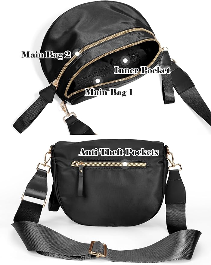 Pure Colour Crossbody Bag Bum Bag for Women,Spacious Purse Fanny Packs Belt Bag,Oversized Bum Bag (Colour Bum Bag-Black)