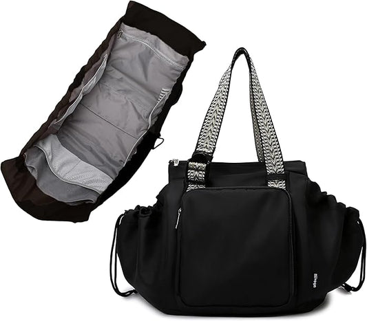 Everyday Bag Tote for Women, Spacious Diaper Bag with 16 Pockets, Durable Travel Bag, Sleek Work Shoulder Bag | 16 Pockets Org, Lay-Flat Design, 3-in-1 Versatility, Work & Travel Tote, Water-Resistant, Lightweight