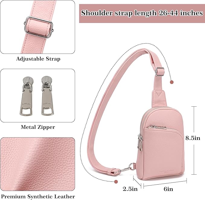 Haytijoe RFID Anti-Theft Sling Bag for Women, Small Crossbody Travel Purse with Locking Zippers, Lightweight Everyday Bag