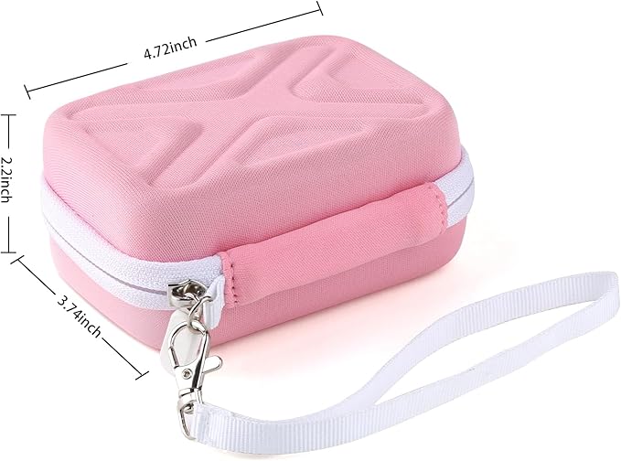 Digital Camera Case for AbergBest 21 Mega Pixels 2.7" LCD Rechargeable HD/Kodak Pixpro/Canon PowerShot ELPH 180/190/Sony DSCW800/DSCW830 Cameras, Travel Carrying Protective Case for Camera- Pink