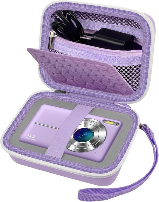 Comecase Carrying & Protective Case for Digital Camera, for CAMKORY/for Kodak Pixpro/for Canon PowerShot ELPH 180/190 / for Sony DSCW800 DSCW830 Cameras for Travel - Purple