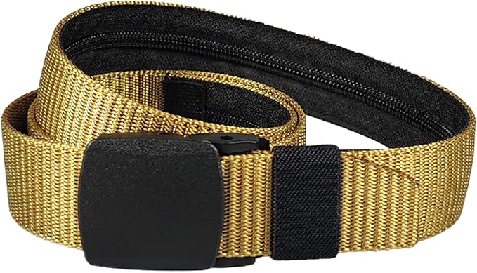 Money Waist Belt, Hidden Travel Pouch, Security Wallet with Blocking, Adjustable Strap for Documents Currency Tickets, Travel Gear, Anti Theft Belt for International Trips
