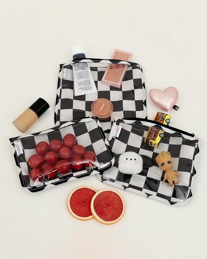 ALVA Diaper Bag Pouches | 3pcs Mess-Proof Travel Toiletry | TSA Approved Toiletry Bag | Cosmetic Makeup Bag Diaper Organizer for Baby and Mom Essentials