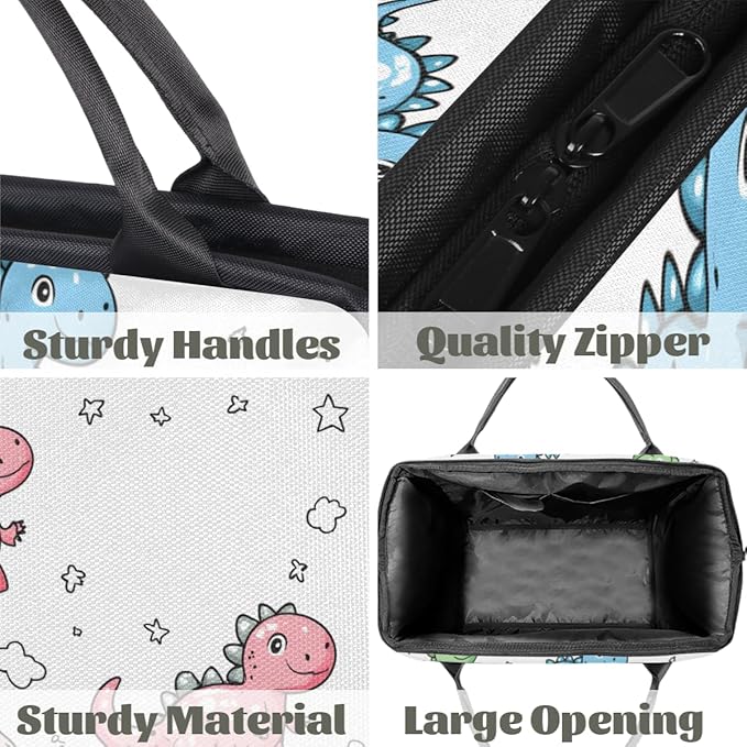 Little Dino Overnight Weekender Bag for Women Men Travel Duffel Bags Waterproof Luggage Carry on Sports Yoga Gym Bag