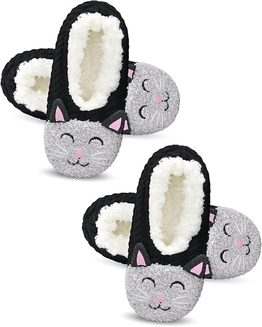 DICUIRD Womens Cute Animal Soft Sole Slipper Socks with Grippers-Fuzzy House Slippers