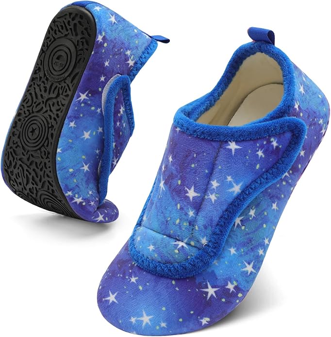 BARERUN Slippers for Women Men Wide House Diabetic Shoes for Women Men Warm Arthritis Edema Swollen Neuropathy Socks Slip on Adjustable Fuzzy Comfy Soft Womens Mens Bedroom Sliipers