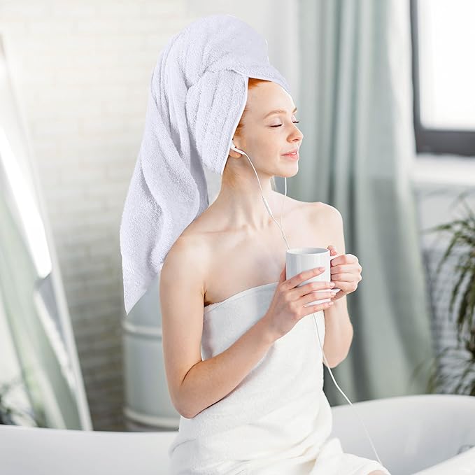 Utopia Towels 4 Pack Premium Extra Large Bath Towels Set, (30 x 60 Inches) 100% Ring Spun Cotton, Lightweight and Highly Absorbent Quick Drying Towels, Perfect for Daily Use (White)