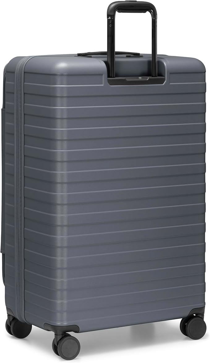 Traveler's Choice Novia Top Opening Expandable Polycarbonate Luggage with Spinner Wheels, Slate Blue, 30-Inch Large