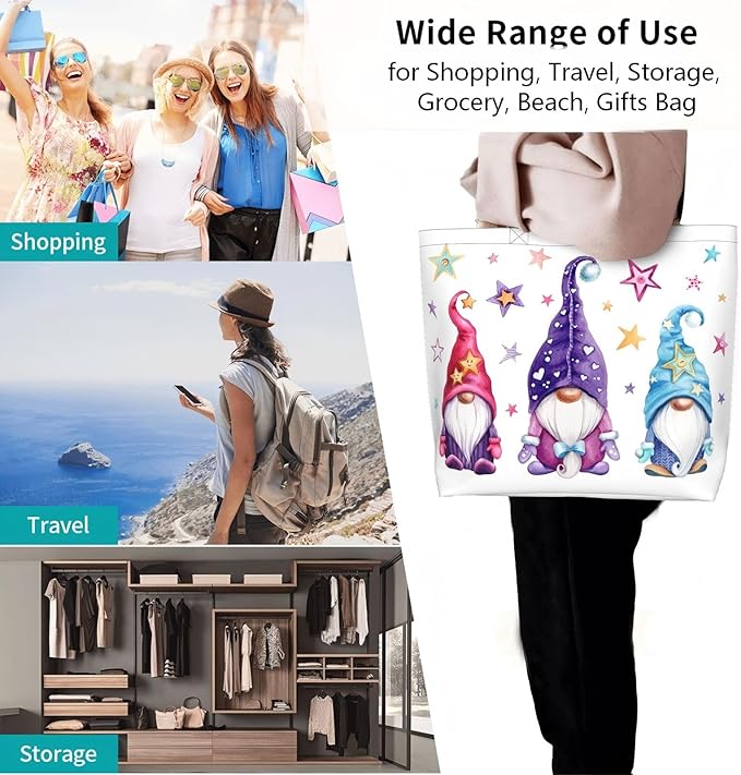 Tote Bag for Women Large Beach Bag Reusable Grocery Bags Handbag for Travel Shopping