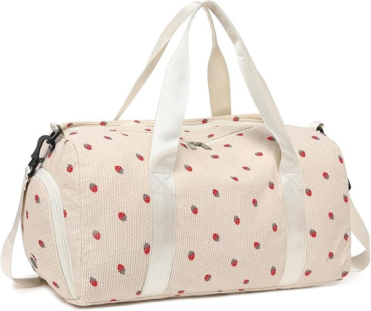 BLUBOON Duffle Bag Girls Kids Cute Gym Bag with Shoes Compartment & Wet Separation Waterproof Sports Overnight Travel Bag