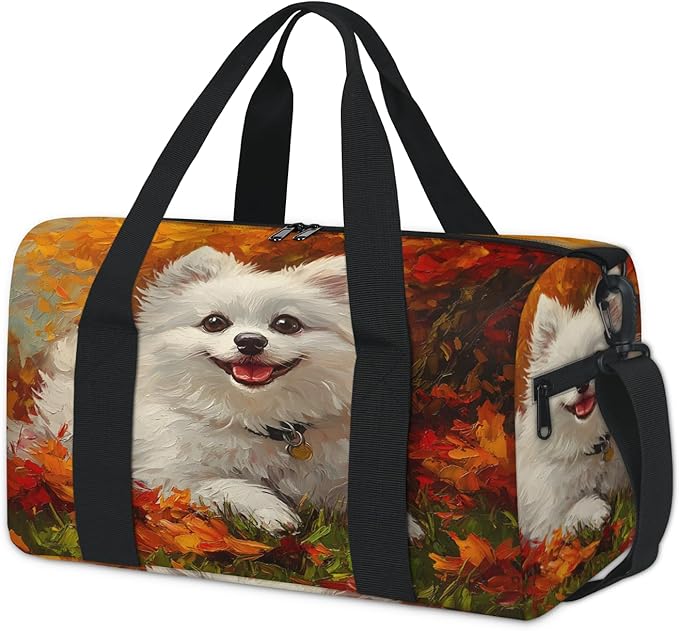 Fun Dog Patterns Travel Duffle Bag for Women Men, Overnight Weekender Bag, Carry on Tote for Sport Gym