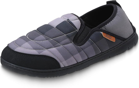 Mens Slip On Slippers Coolmax® Two Tone Comfy Slipper Memory Foam Slippers Indoor Outdoor Men's House Shoes Loafers Camping Slipper Two Styles | Moisture-wicking | Breathable
