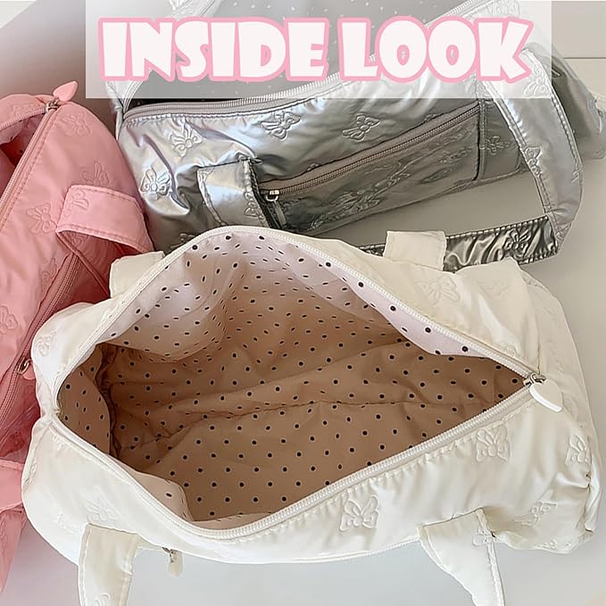 Ballet Dance Bag for Girls Toddler Dance Bags for 4-6 Ballerina Small Overnight Sleepover Gym Bag,with Kawaii Ita Bags Pin Display Pocket