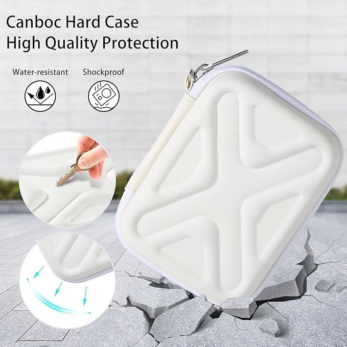 Camera Case for AbergBest 21 Mega Pixels 2.7" LCD Rechargeable HD/Kodak Pixpro/Canon PowerShot ELPH 180/190/Sony DSCW800/DSCW830 Cameras, Travel Carrying Protective Case for Digital Camera - White
