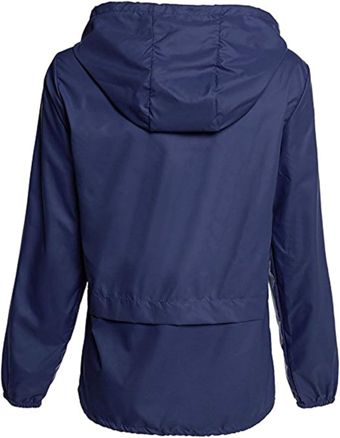 Avoogue Raincoat Women Lightweight Waterproof Rain Jackets Packable Outdoor Hooded Windbreaker