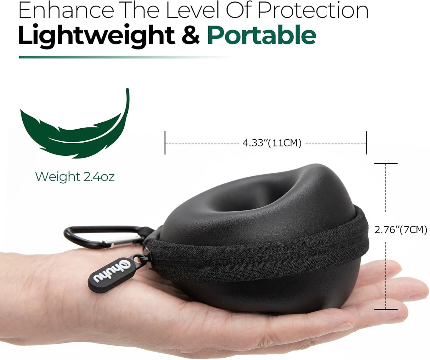 Ohuhu Watch Travel Case, 2Pack Watch Box for Men and Women Portable Single Watch Storage box and Organizer for Wristwatches and Smart Watches Heightened Version up to 56mm for Fathers Day