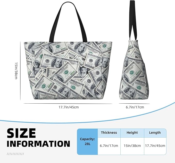 Beach Tote Bag for Women Beach Bag Waterproof and Sandproof Tote Bag with Wet Bag Large Travel Bag for Weekend Travel