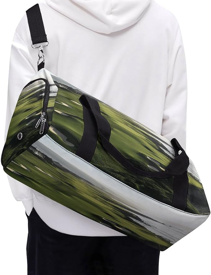 Seaside Golf Course Gym Bag Lightweight ，Travel Duffle Bag with Shoe Compartment，Gym Bag for Women for Overnight, Weekend, Yoga, Gym, Business Trips, Sport And Hospital.