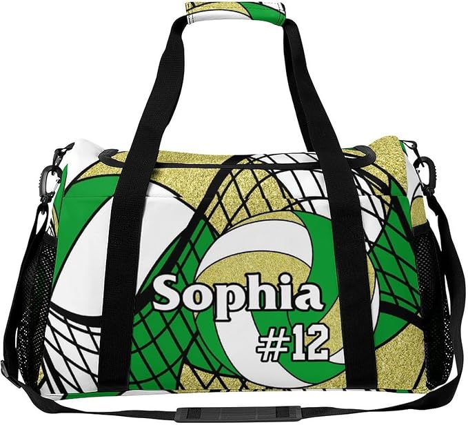 Custom Volleyball Duffel Bag with Name Personalized Travel Bags Sport Gym Bag Carry On Weekender Bags for Men Women