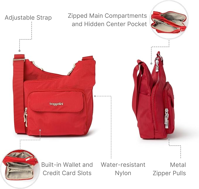 Baggallini Women Criss Cross Crossbody Bag