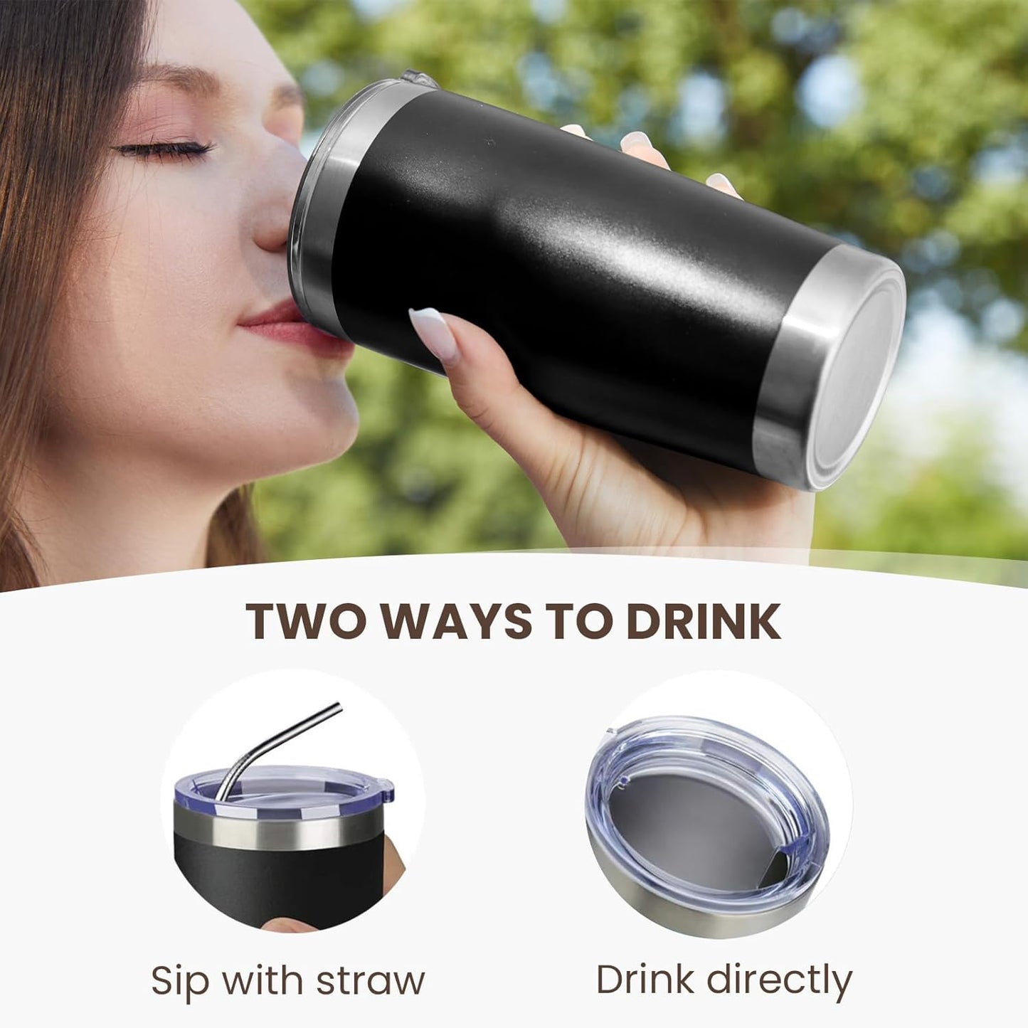 MEWAY 20oz Tumbler 8 Pack Double Wall Vacuum Insulated Travel Mug Bulk, Stainless Steel Tumblers with Lid and Straw, Powder Coated Coffee Cups for Cold & Hot Drinks (Red, Set of 8)