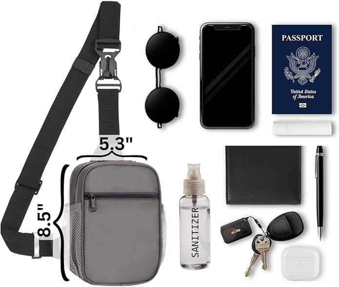 Anti Theft Crossbody Bags for Women & Men Sling Bag with RFID Blocking Travel Crossbody Bags for Women Crossbody Purse
