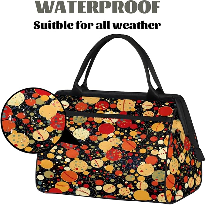 Colored Circles Overnight Weekender Bag for Women Men Travel Duffel Bags Waterproof Luggage Carry on Sports Yoga Gym Bag