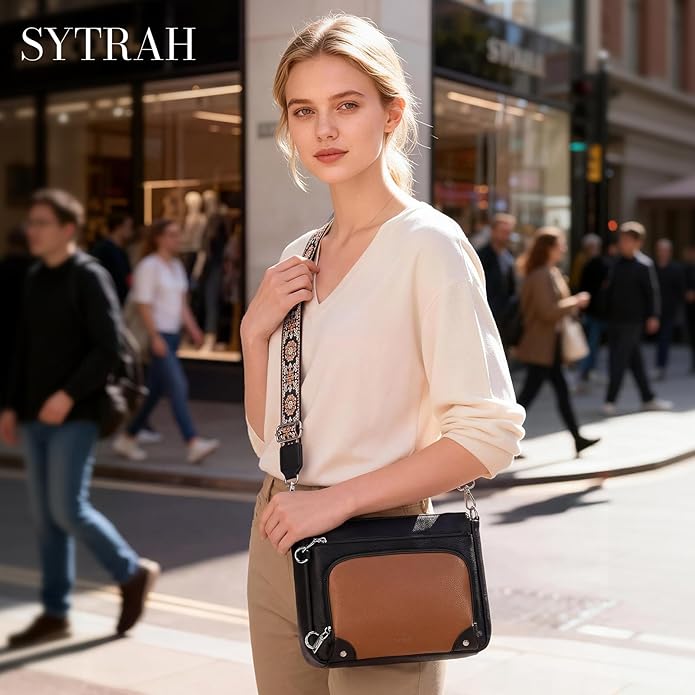 Anti-Theft Crossbody Purse for Women, Crossbody Shoulder Bag with Built-in Wallet & RFID Blocking for Travel Workout
