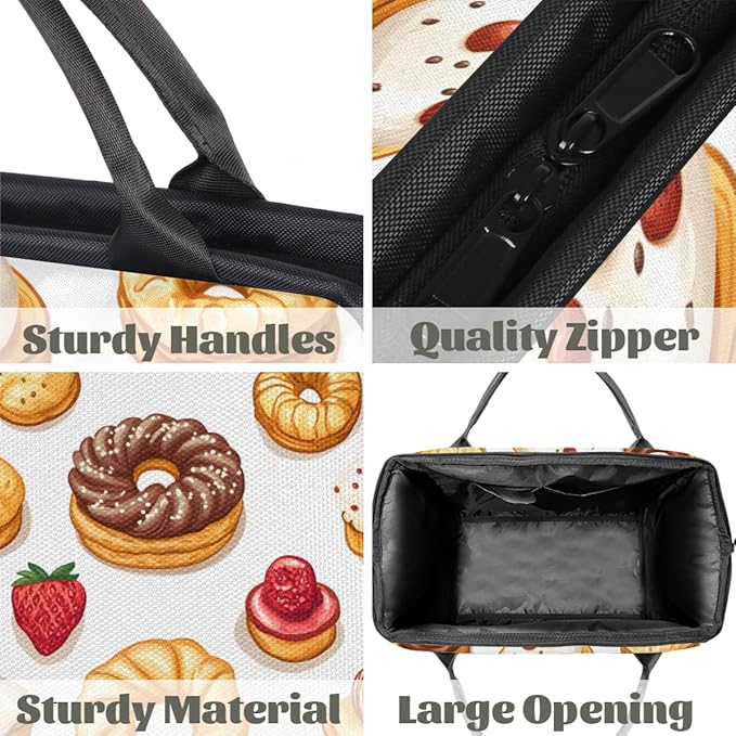 Cute Cake Overnight Weekender Bag for Women Men Travel Duffel Bags Waterproof Luggage Carry on Sports Yoga Gym Bag