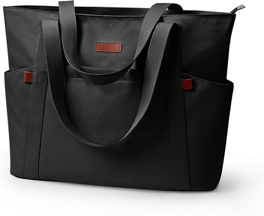 Handbags for Women Large Capacity Tote Bag with Zipper and Multi-Pockets Lightweight Waterproof Nylon Shoulder Bag