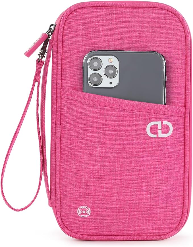 P.travel Family Passport Holder RFID Blocking Travel Document Organizer, Waterproof Passport Wallet for Women Men, Lightweight Passport Case for Boarding Pass, Cards, ID & Travel Essentials