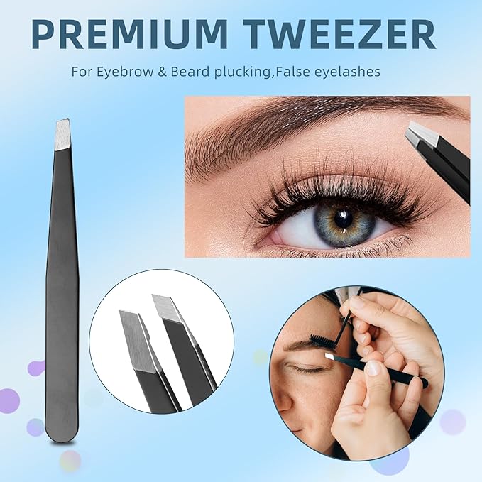 Magnifying Mirror 40X with Suction Cups, 4.5inch Travel 40X Magnified Round Makeup Mirror with High Magnification, Make up Mirror with Tweezers Sets, Ultra Thin of 0.38inch, Lightweight of 0.165lb