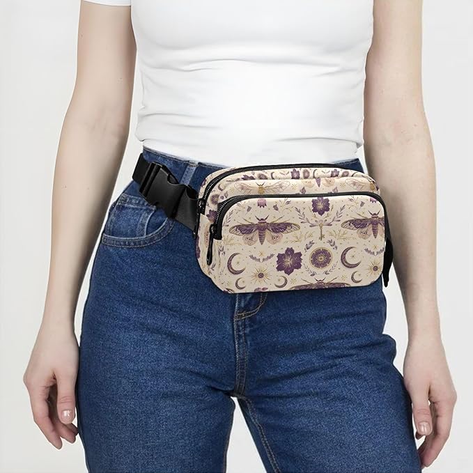 Celestial Butterfly Fanny Pack for Women Men Water Resistant Fashion Waist Packs with Adjustable Strap Belt Bag for Travel Workout Jogging Hiking 21220452