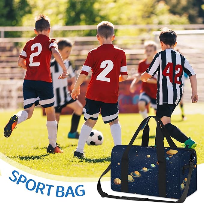Planet Travel Duffle Bag for Women Men, Overnight Weekender Bag, Carry on Tote for Sport Gym