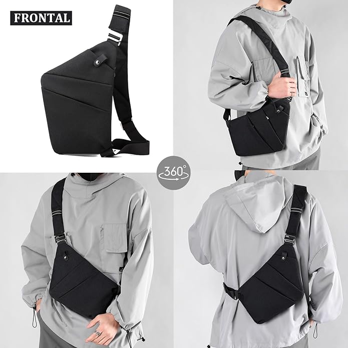 Crossbody Travel Bags for Women, Anti Theft Proof Safe Slim Sling Travel Purses, Personal Flex Shoulder Bag for Men Women
