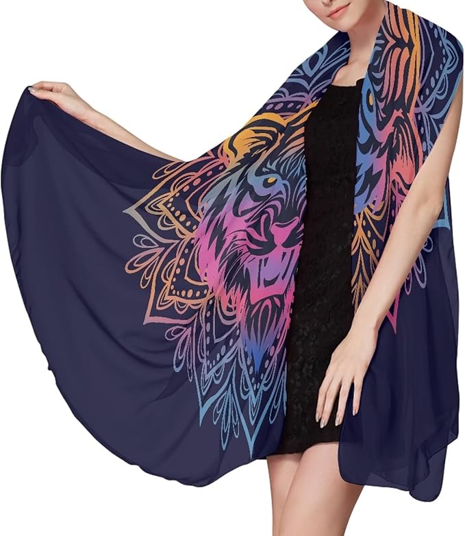 Oversized Lightweight Thin Beach Towel for Women Men Adult Gifts Compact Sandproof Quick Dry Clearance Towels Sand Free Pool Beach Essentials Accessories L, Mandala Tiger Pattern Print